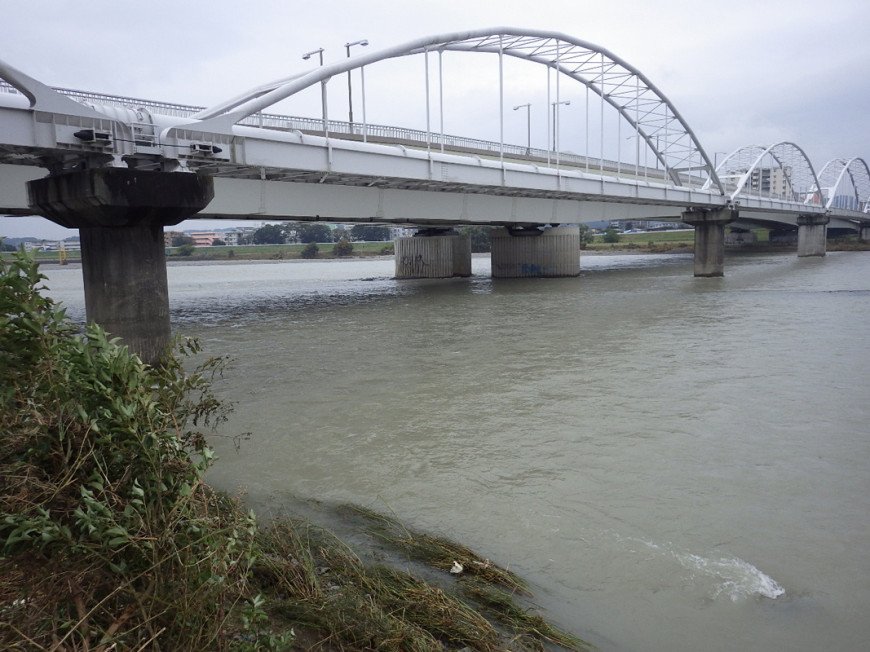 多摩川原水道橋橋脚洗掘防止（河川工事）